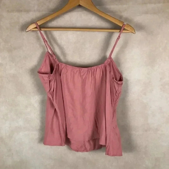 RUE 21 Spaghetti Strap Coral Tank Top with Wooden Buttons NEW Size Large - Picture 9 of 11